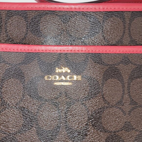 Coach File Crossbody in Signature Coated Canvas W/ Leather Details Style F29210 - Picture 9 of 11